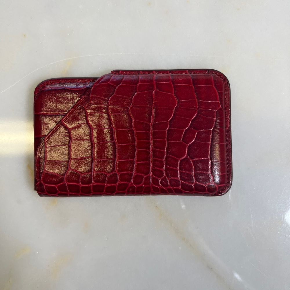 Mignon Hard Shell Leather Card Holder - Picture 4 of 5